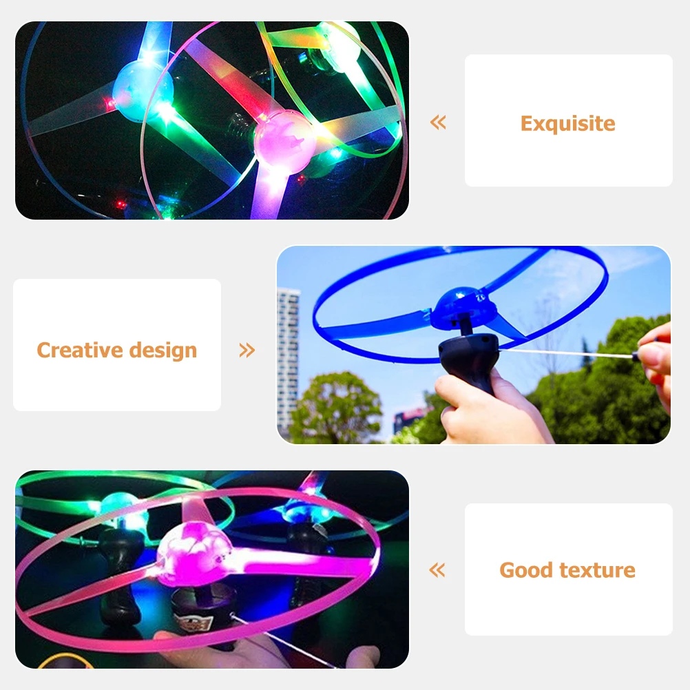 4 Pcs Glowing Flying Disc Toys Premium Plastic Material Fun Educational Kids Outdoor Games UFO Flying Discs Glow In Dark 3
