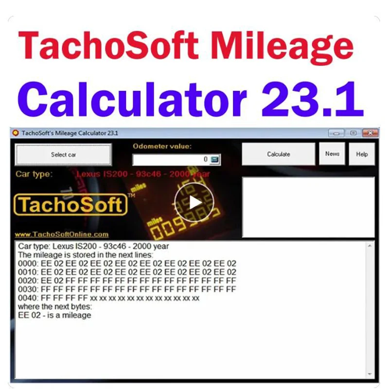 

Modify Mileage TachoSoft Mileage Calculator 23.1 SOFTWARE car mileage calculation EEPROM ECM English for Peugeot for Jeep