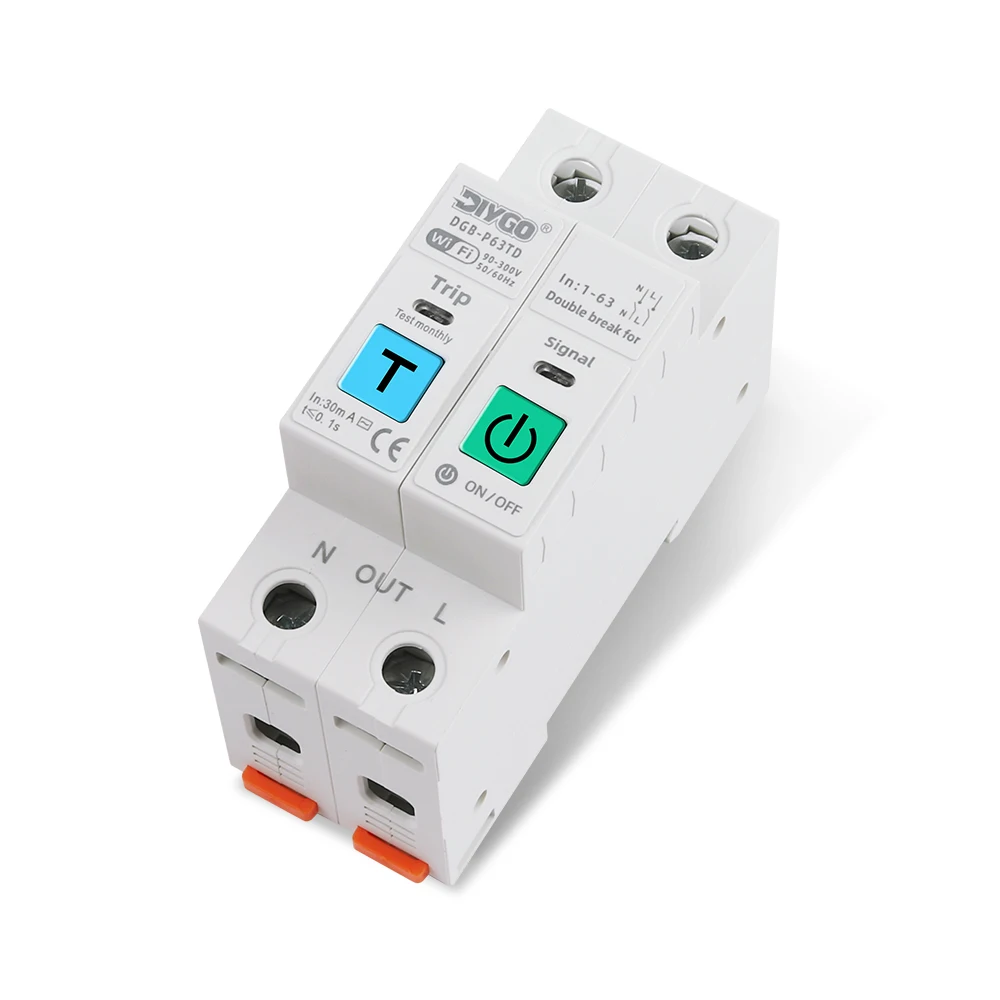 WiFi Smart Switch 63A with Energy Meter & Safety Protection