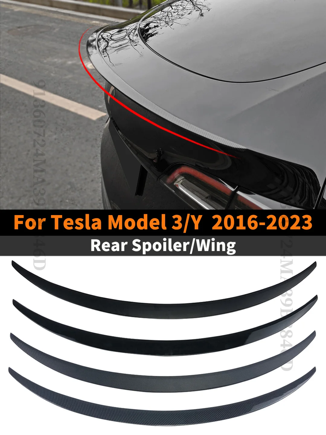 Coda Dell'Ala Dello Spoiler Posteriore Per Tesla Model 3 Y 2016-2023 Originale Ad Alte Prestazioni Per Esterni Air Dam Styling Tuning Accessori Refit