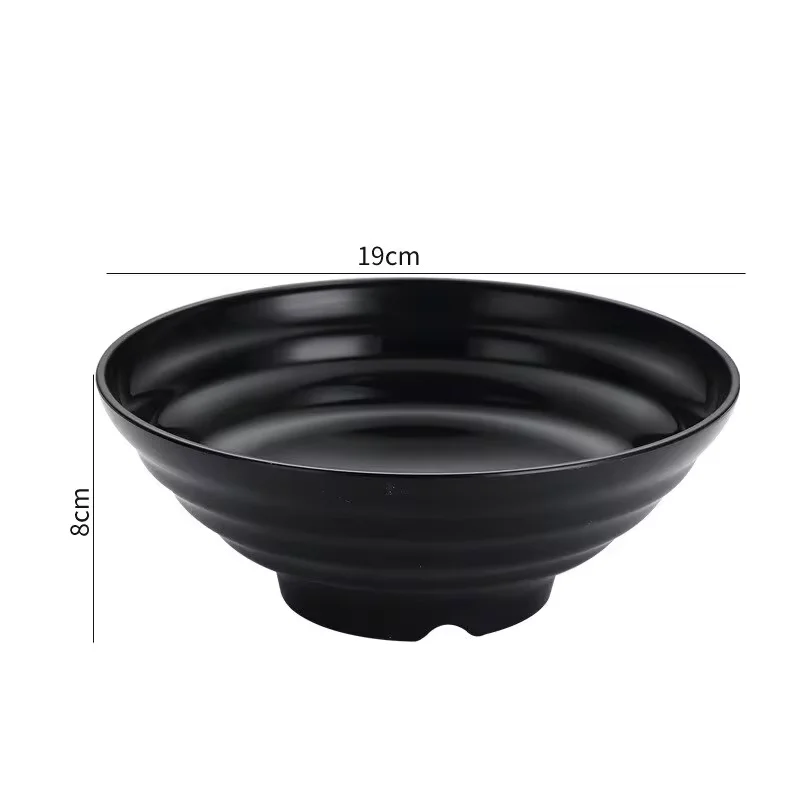 Black Striped Bowl Large Caliber Capacity High Temperature Resistance