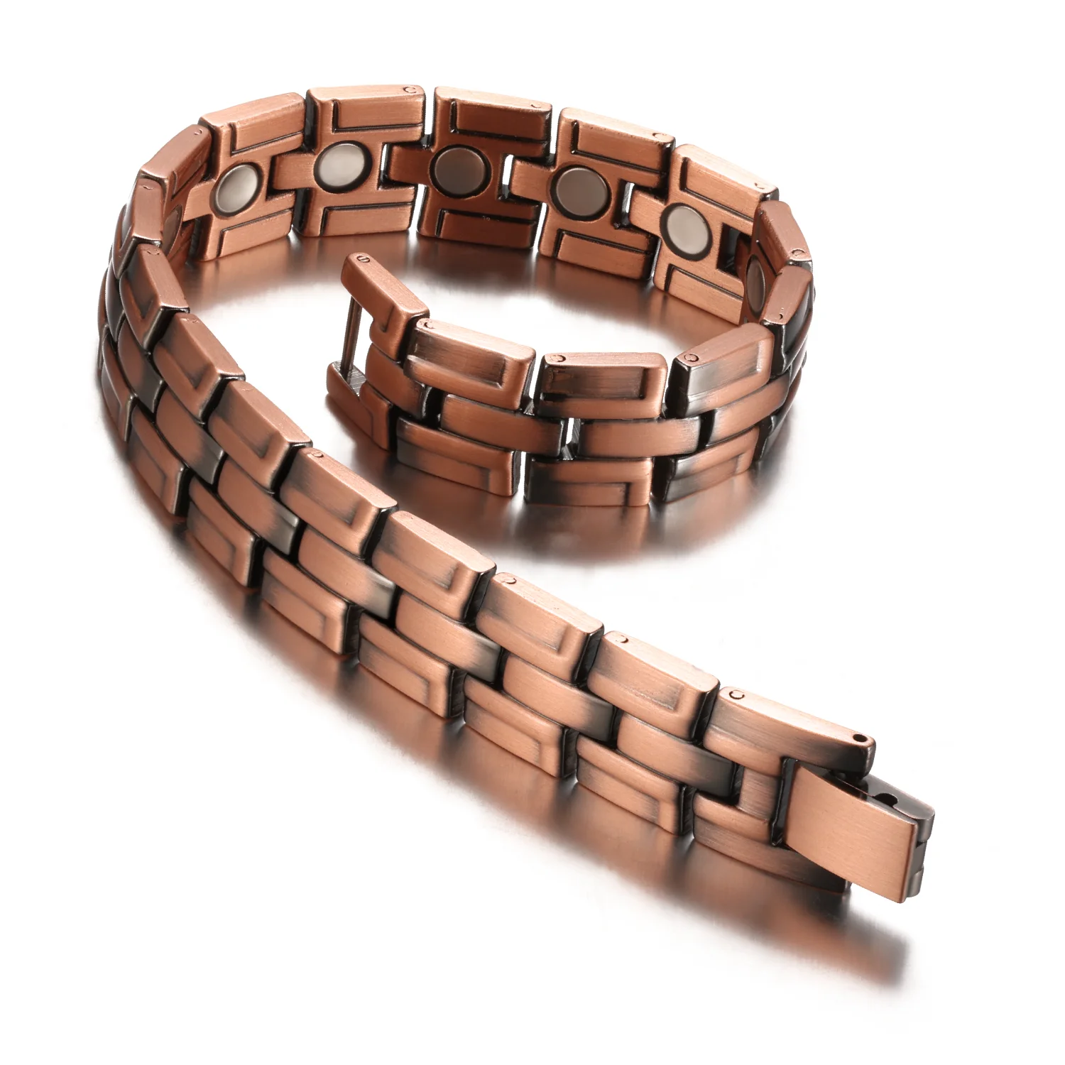 Men Magnetic Health Bracelets 99.95% Pure Copper Energy Bracelet Blood Pressure Magnets Bangles