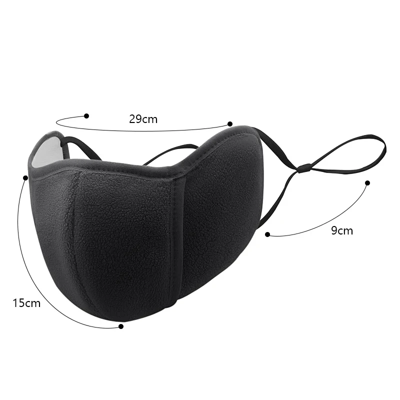 Winter Fleece Thermal Mask Unisex Thicke Eye Protection Mask Outdoor Windproof Sport Hiking Camping Cycling Ski Breathable Masks