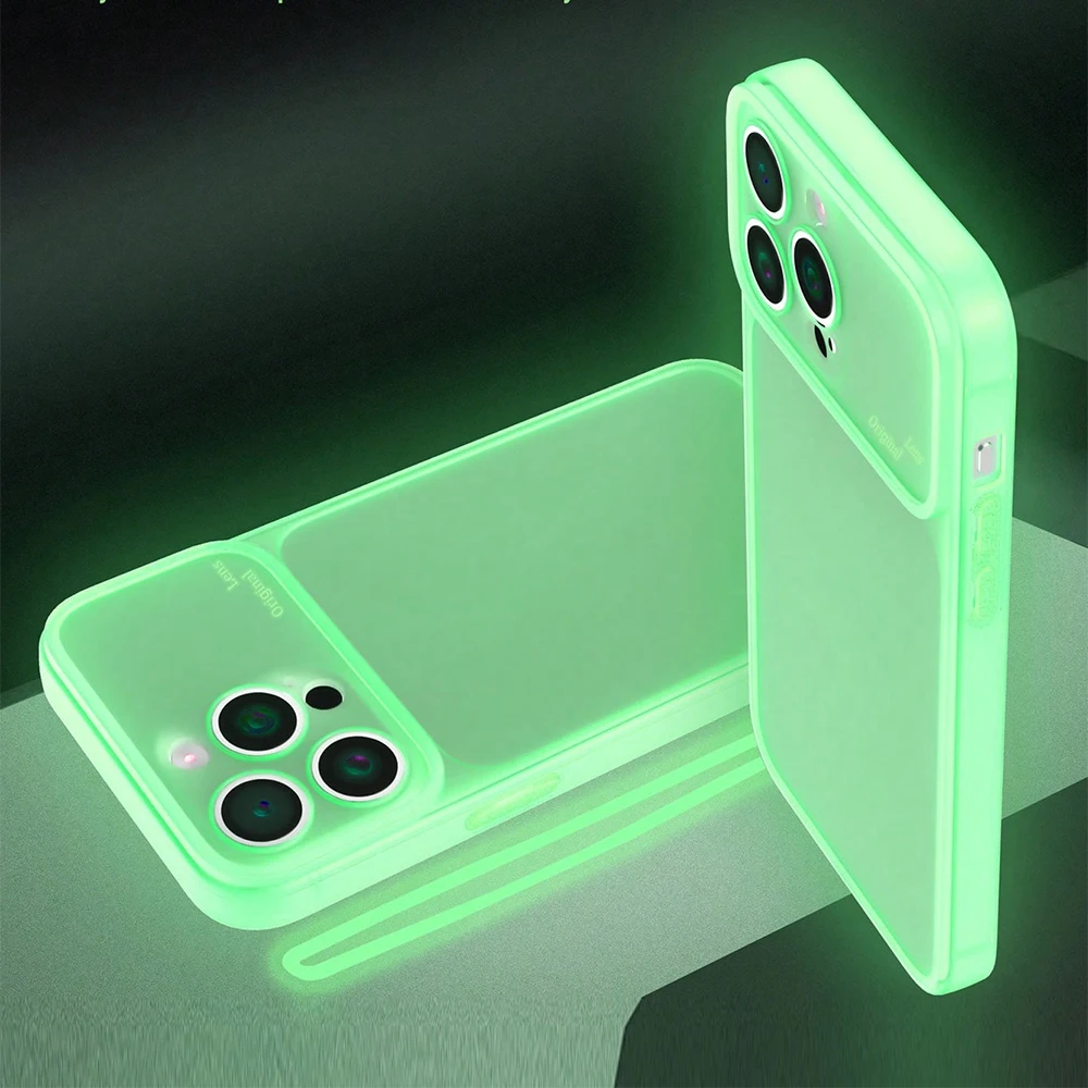 Luxury Night Green Transparent Luminous Phone Case - Clear Back Cover