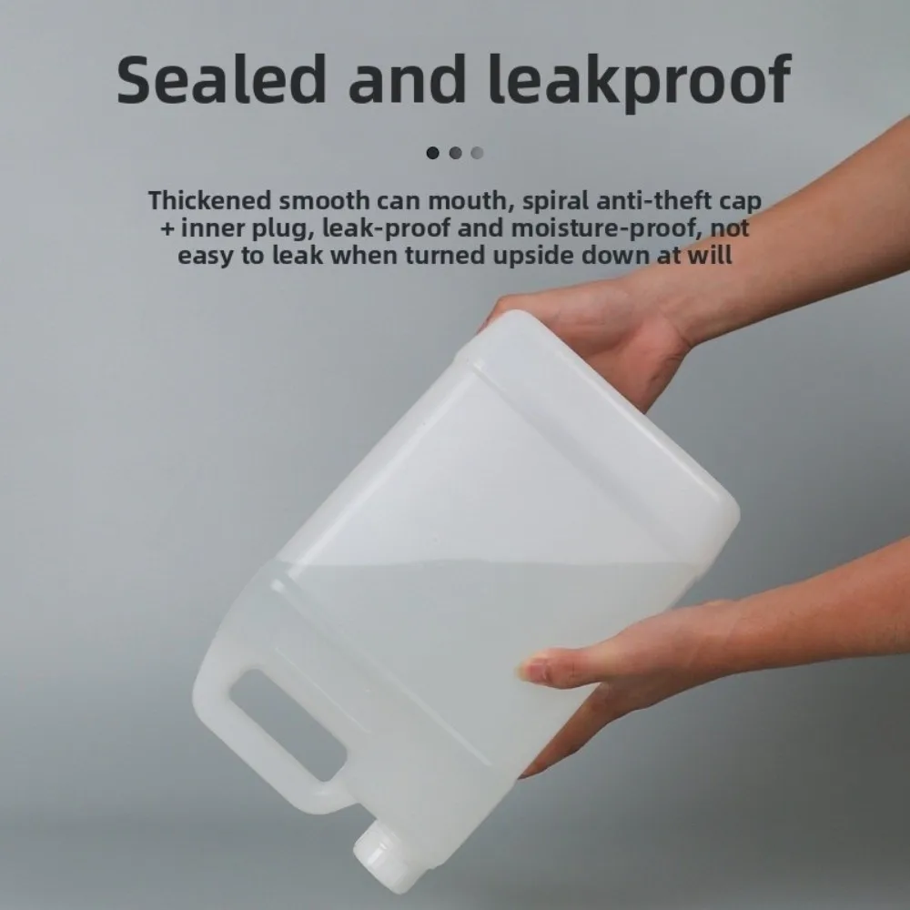1/2/3/4/5/6/10L Plastic Airtight Bottle with Lid Food Grade Storage Container Large-Capacity Sealed HDPE Bucket Oil Jerrican