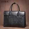 LUOKIR Men's Briefcase Genuine Leather Luxury Business Office Computer Bag Casual Travel Handbag File Bags For 14 Inch Laptop 1