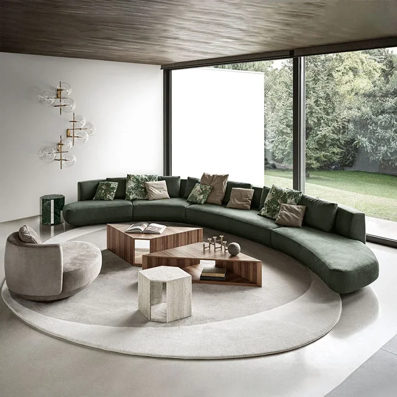 

Custom modern office curved sofa creative leisure waiting area reception reception lounge combination