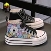 Babaya 2024 Spring New High Top Children's Canvas Shoes Girls Shoes Boys Breathable Skate Shoes Autumn Kids Sneakers 1