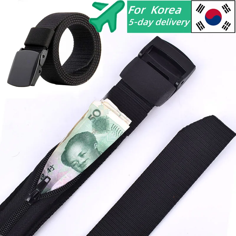 여행 현금 도난 방지 벨트 허리 가방, 휴대용 숨겨진 돈 스트랩 벨트 지갑 허리..
