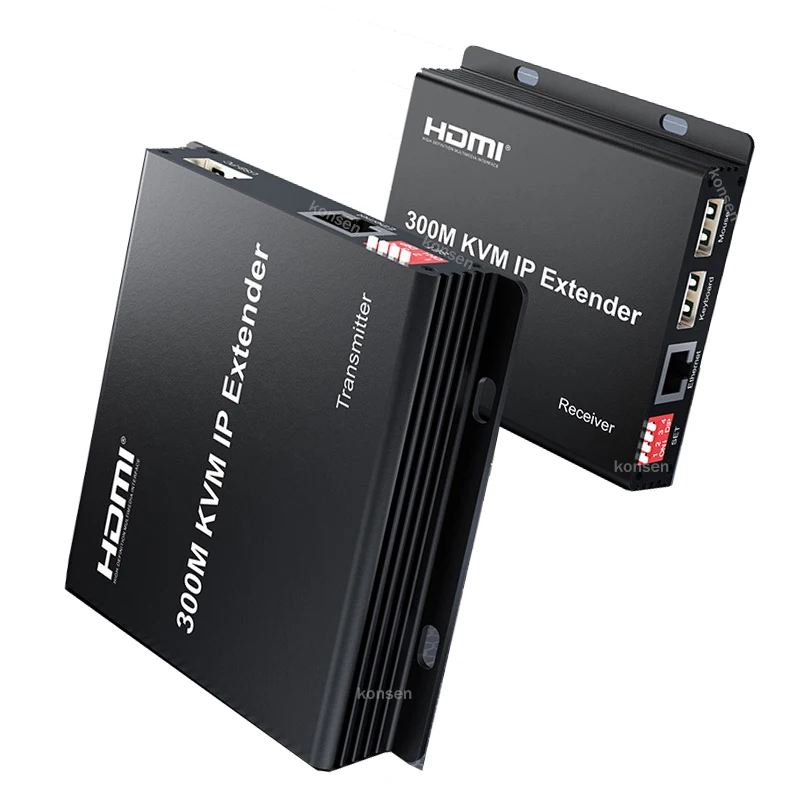 300M Ip Hdmi Kvm Extender Su Rj45 Cat5E Cat6 Cavo Ethernet Ip Hdmi Usb Extender Supporto Muitlpoint Connect Tramite Switch Di Rete