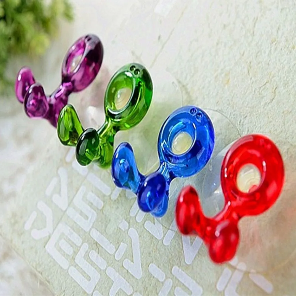 Wall-Mounted Suction Cup Toothbrush Rack Toothpaste Rack Toothbrush Holder With Suction Cup Daily Use Lovely Color Towel toothbrush holder bathroom storage rack