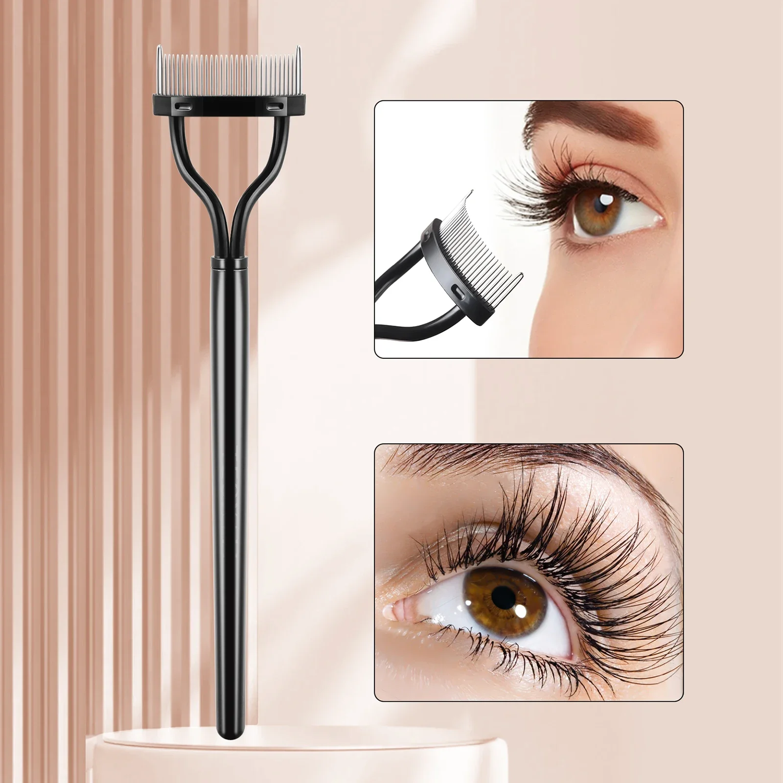 Stainless Steel Eyelash Curler and Separator for Makeup