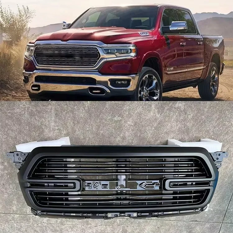 Auto Body Parts Black Grilles Front Excellent Matte and Highlight Car Front Grill for Dodge RAM1500 custom