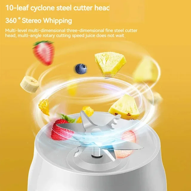 Rechargeable Mixers Fresh Fruit Juicers USB Portable Juice Bottle Mini Fast Electric Blender Smoothie Milkshake Juice Maker - Image 2