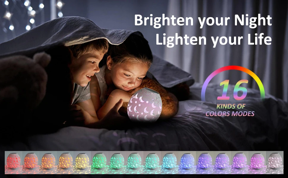 Description Picture 2 of itemLED Night Light Rechargeable Moon Light Colorful Children's Home Bedroom Decoration Children's Birthday Gift