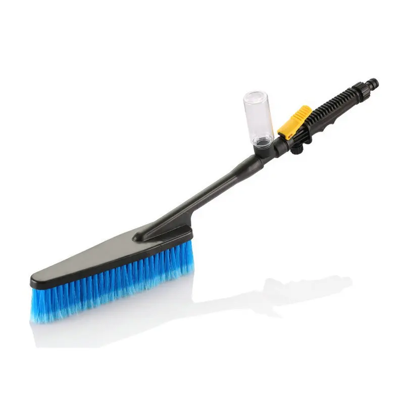 Car Wash Brush Water Brush Open Velvet Soft Long Handle Water Spray Tire Wheel