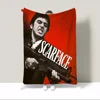 3D Movie Scarface Hood Blanket for Sofas Fleece Throw Blanket Oversized 200x300 Luxury Blankets and Throws Knitted Plaid Knee & 1