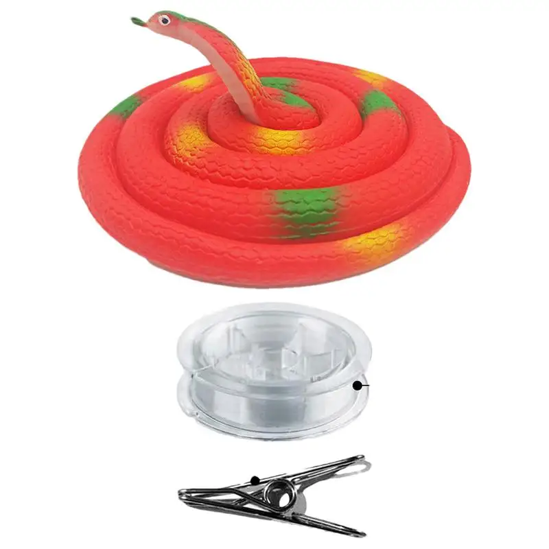 

Змея, розыгрыш, змея, розыгрывающая розыгрыш с зажимом, игрушка «сделай сам», Кобра, 3,9 фута, забавная розыгрывающая змея для праздников, вечеринок, ранние сувениры