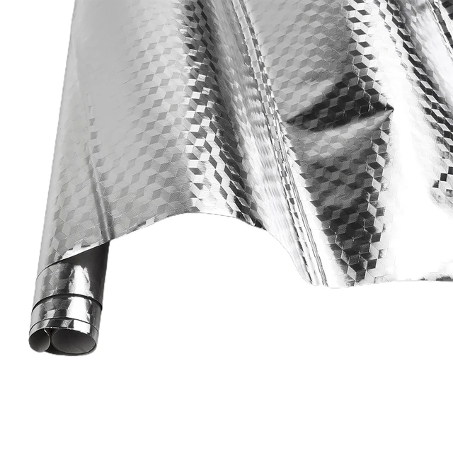 Car Heat Protection Film Oil-proof StickerHeat-resistant Aluminum Foil Wallpaper Self-Adhesive Fireproof Heat Insulation Mat 5