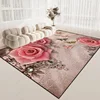 Modern Light Luxury Carpets Flower 3D Rug for Bedroom Large Floor Mat Living Room Sofa Non-slip Carpet Washable Lounge Study Rug 4