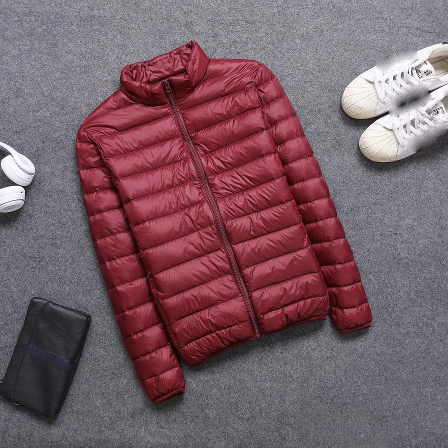 Men Winter Jacket New Ultra Light Duck Down Parkas Slim Men Puffer Jacket Portable Windproof Down Coat Chaqueta