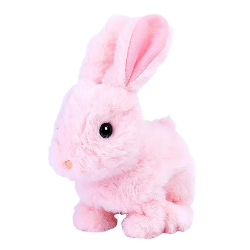 Robot Rabbit Toy Electronic Rabbit Plush Pet Walking Jumping Interactive Animal Toys For Children Birthday Gifts