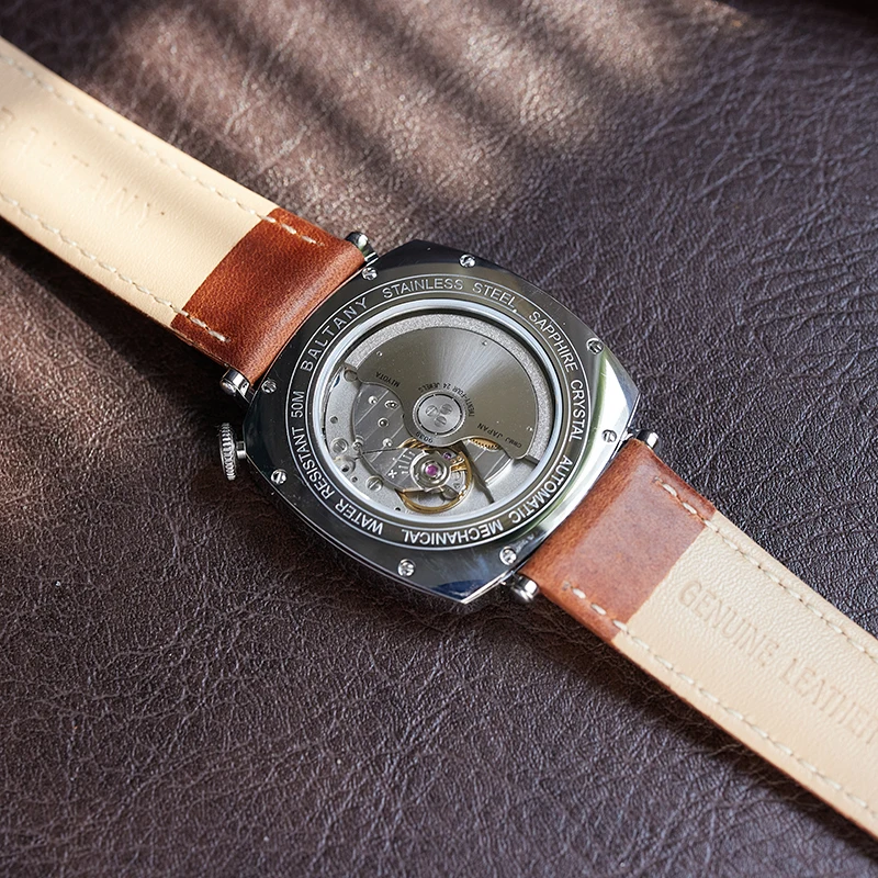 Baltany 1921 American Watch S4055 Homage Miyota 9039 Corner-set Crown 500HV Hardness Polishing Stainless Steel Men Driver Watch