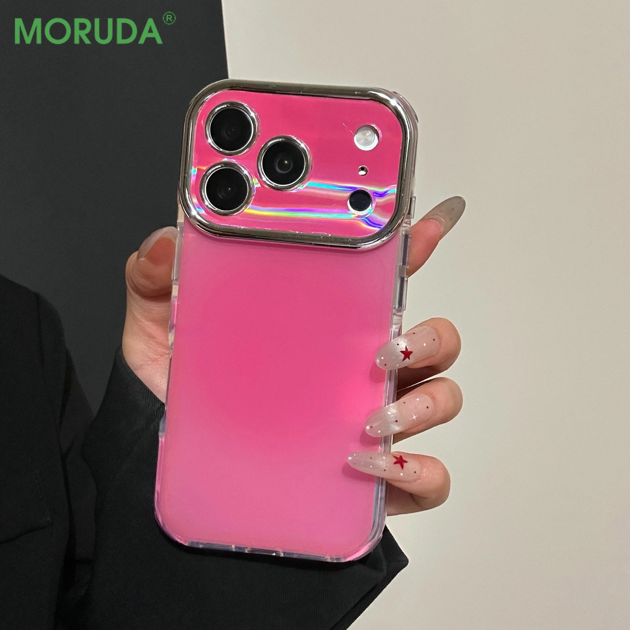 Fashion Glitter Candy Color Laser Phone Case with All-Inclusive Lens Soft Cover