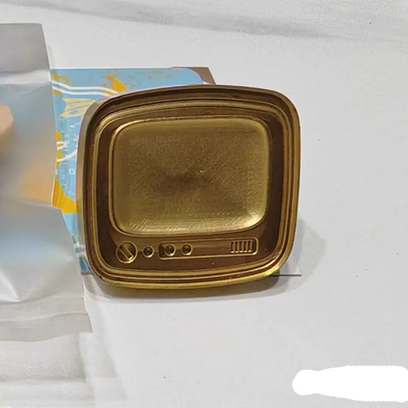 New Wax Seal Stamp Retro Tv Set Embossed Seal Copper Head 3d Relief Brass Head Envelope Scrapbook Metal Fire Paint DIY