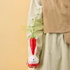 Creative cartoon rabbit carrot shape ceramic vase, pastoral style home living room desktop decoration ceramic vase ornaments 4