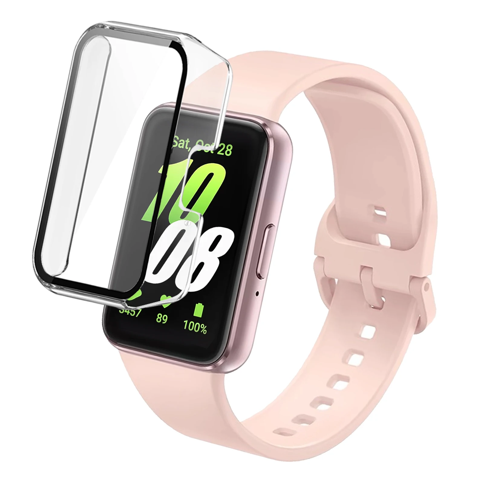 Чохол із загартованого скла для Samsung Galaxy Fit 3, повне покриття, бампер, захисна кришка, захисна плівка для екрана для Samsung Galaxy fit3, чохол