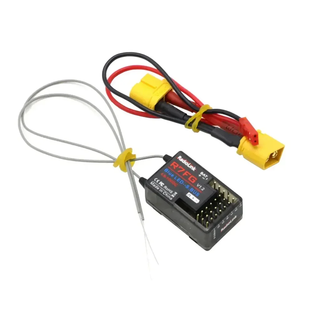 Récepteur RadioLink R7FG 2.4GHz 7CH Gyro RC pour RC4GS/RC6GS