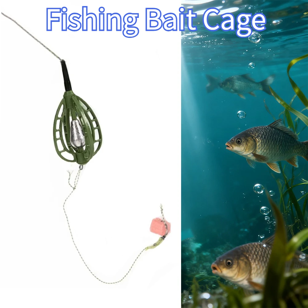 20/30/40g Angeln Köder Käfig Gewichteten Köder Feeder Grundfutter Spender Casting Meer Süßwasser Karpfen Fisch locken Anziehung Werkzeuge