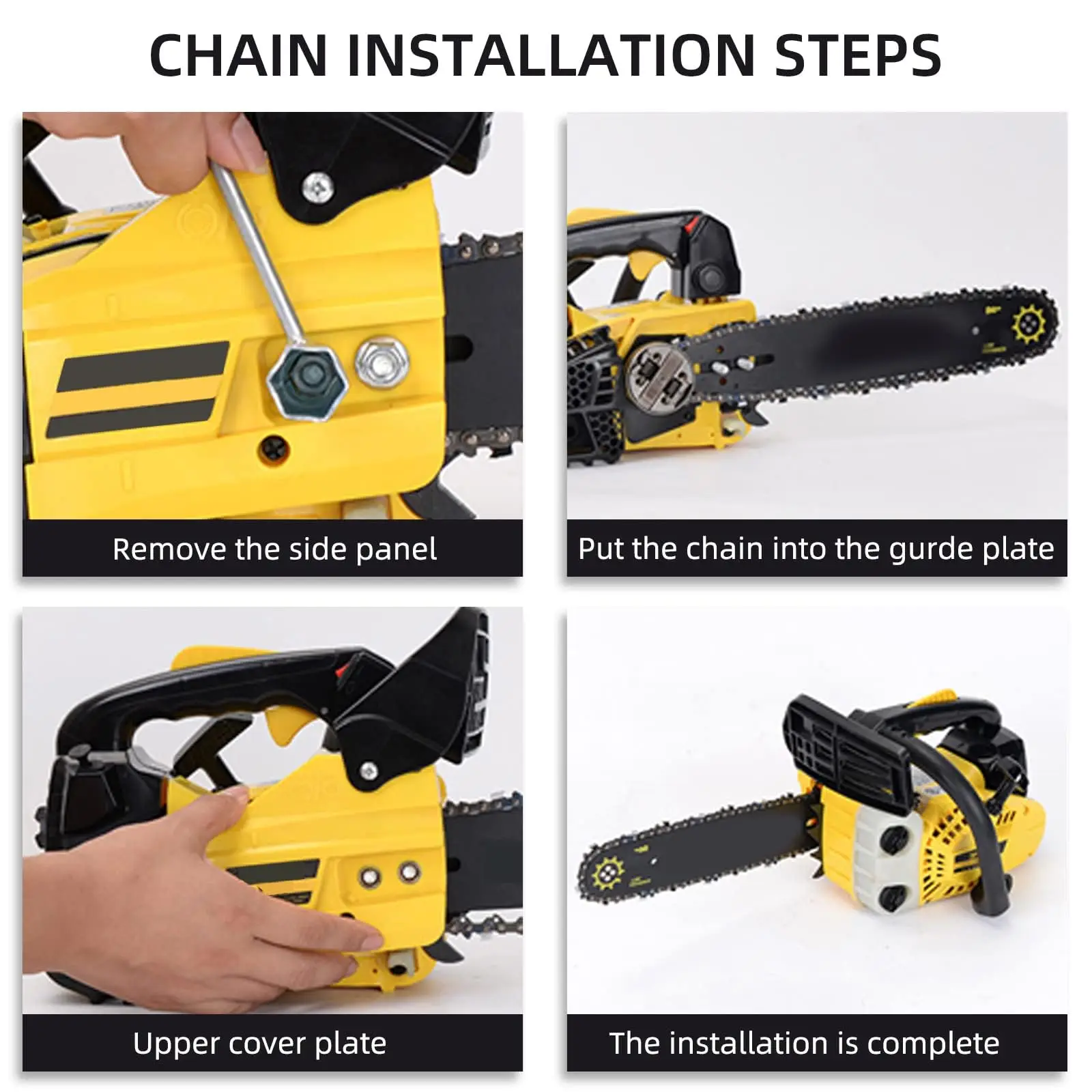 4-Pack 18" Chainsaw Chains - .325 Pitch, .063 Gauge, 68 Drive Links, Full Chisel For STIHL Saws