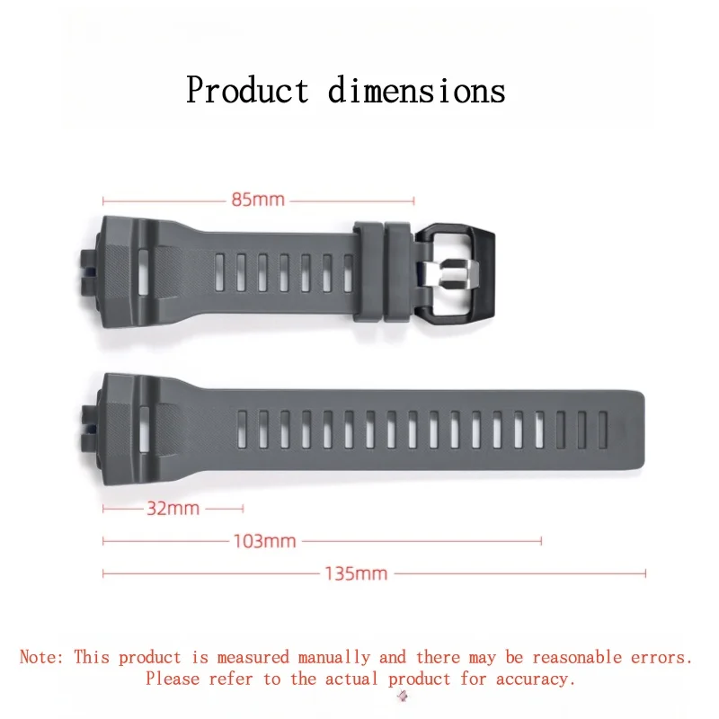 Durable Resin Sport Watch Strap - Men's Waterproof Rubber Bracelet Accessory