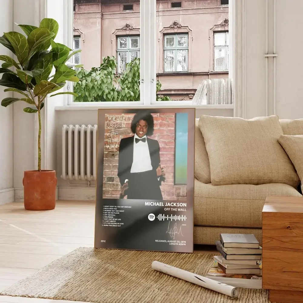 Michael Jackson Poster Art Cover Songs Music Rap Wall Waterproof Paper Sticker For Living Room Home Decor