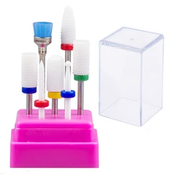 7 Pcs Combined Ceramic Milling Cutters For Manicure Removing Gel Varnish Nail Drill Bit Kits