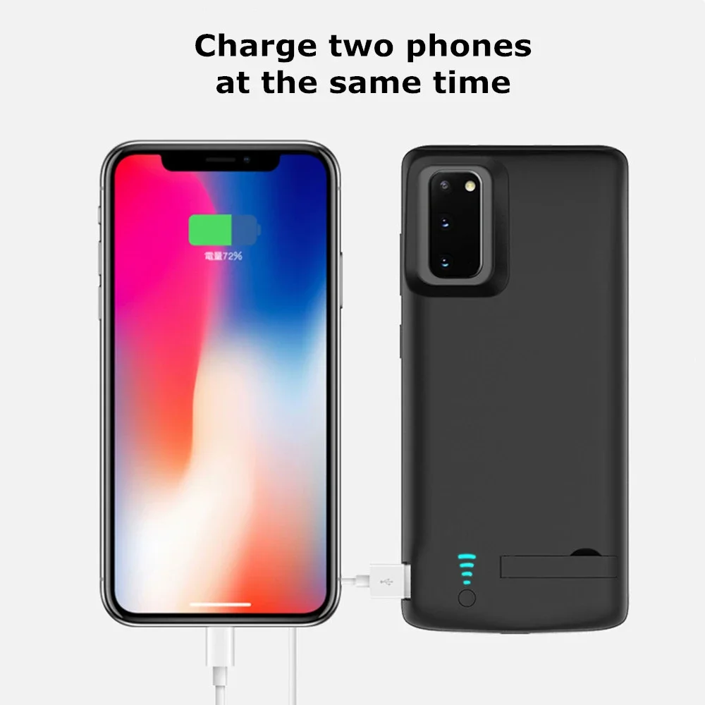 삼성 갤럭시 노트 20 울트라 5G 보조배터리 케이스, 6000mAh 외장 배터리 충전 커버, 삼성 노트 20 5G 배터리 케이스