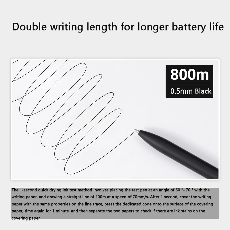 KACO Quick Drying Gel Pen Stationery School Supplies Stylo 800 Meters of Large Capacity Writing Questions Business Office Pen 5