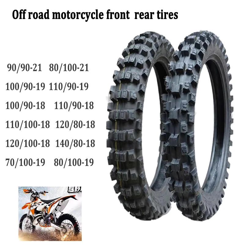 

80/100-21 or 110/90-18 Tyre Tube Motorcycle Rubber Tire Pit Dirt Bike For Honda CRF250R YZ250F KX250F