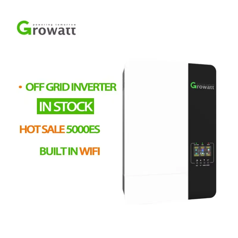 

GROWATT SPF 5000ES 3500ES 5000watt Inverter Pure Sine Wave 5kw 15kw 3 Phase Off Grid Hybrid For Solar Energy System