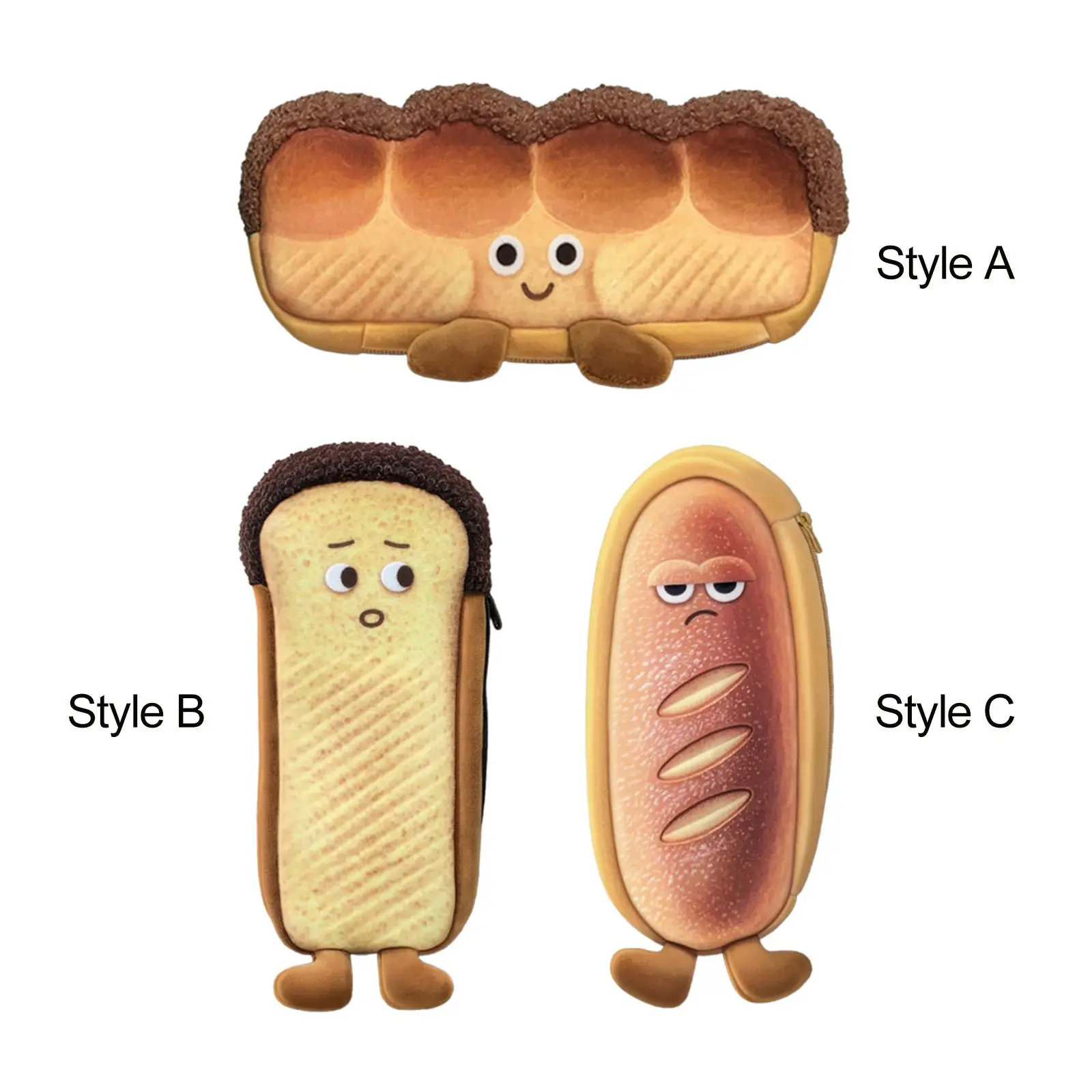 봉제 빵 연필 케이스, 화장품 가방 연필 파우치, 사무실 청소년용
