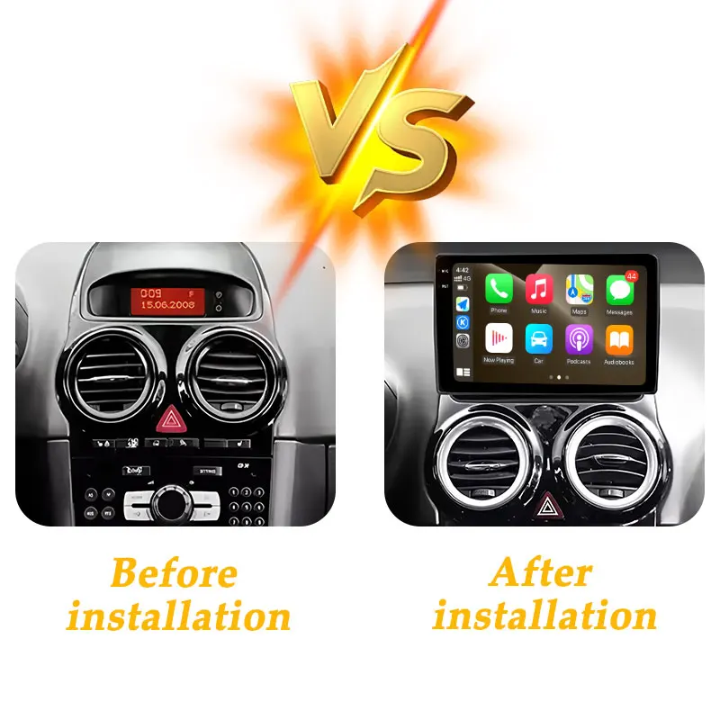CarPlay inalámbrico Android Auto para Opel Corsa D 2007-2012 Radio de coche reproductor Multimedi herramientas automáticas GPS Navi pantalla dividida DSP estéreo 6