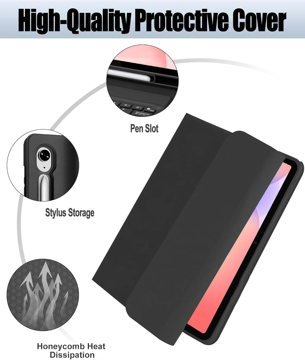 Wireless Detachable Keyboard Case with Trackpad and Stylus Pen