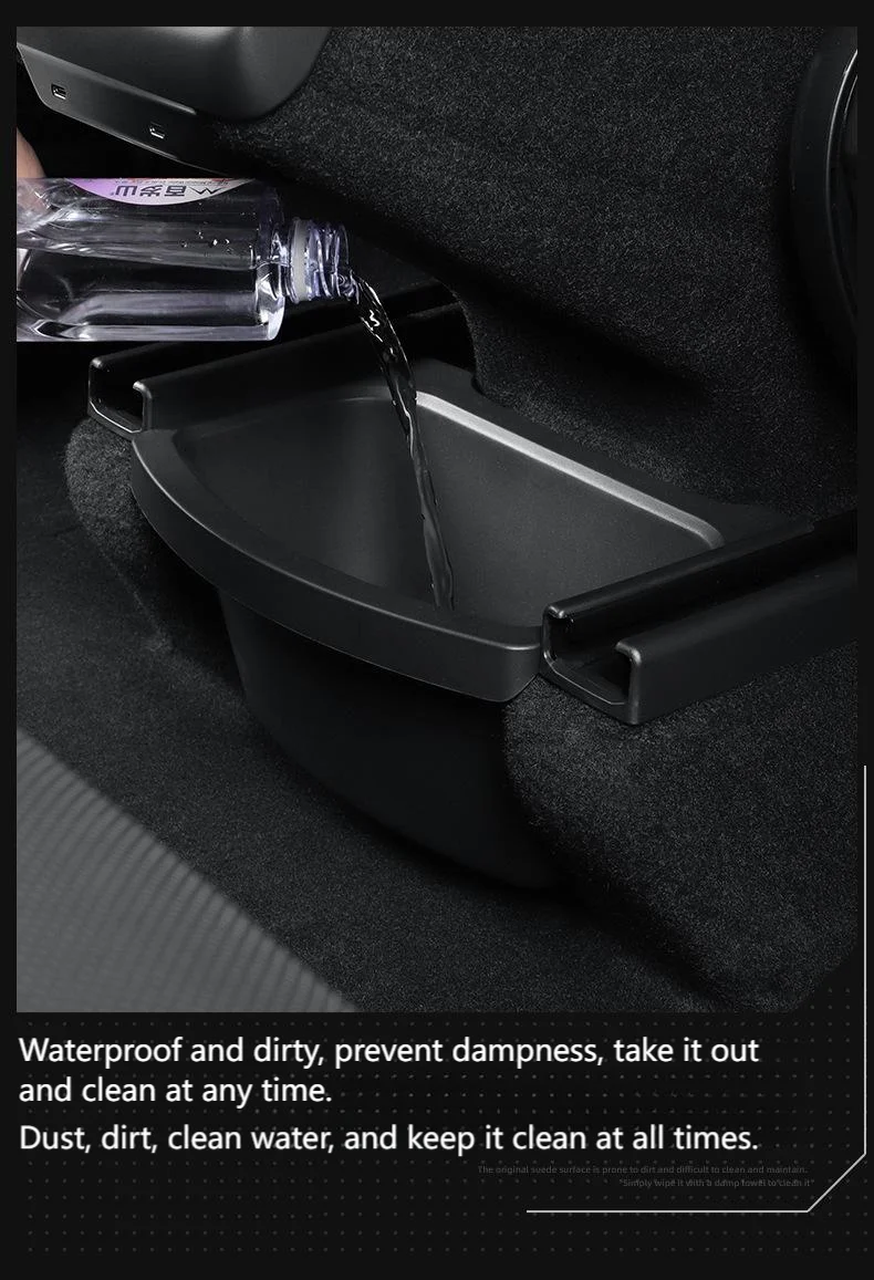 For Tesla Model Y Juniper Rear Seat Storage Box Under Air Vent Storage Case Tras