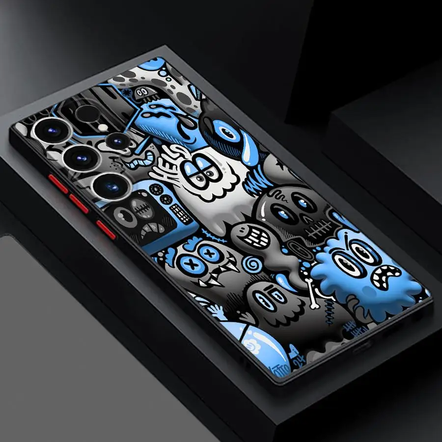 Graffiti Black Phone Case - Stylish Back Cover