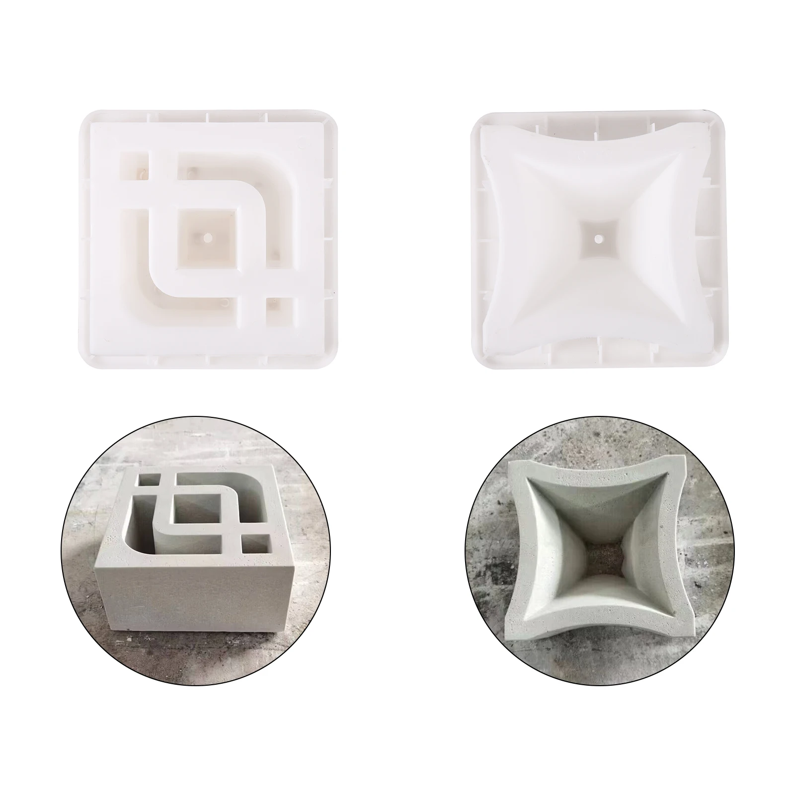 Hollow Brick Brick Cement Plastic Mold Decoration Hollow Antique Flower Window Splicing Flower Openwork Paving Molds