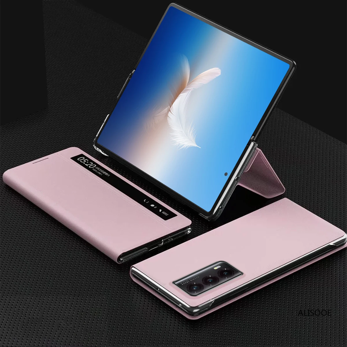 Luxury Leather Smart View Flip Cover for Honor Magic VS 2 - Premium Protection