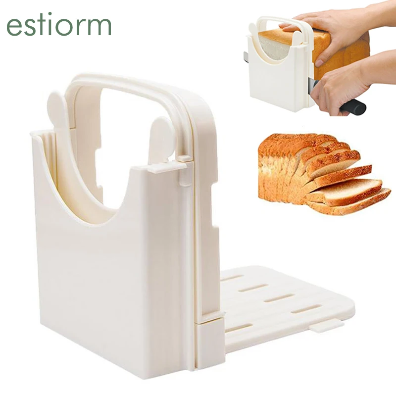 Faginey Bread Slicers, Adjustable Bagel Cutter Toast Slicer Loaf Bread Cutter Sandwich Slicing Tool Folding Bread Maker Kitchen Appliance Gift for