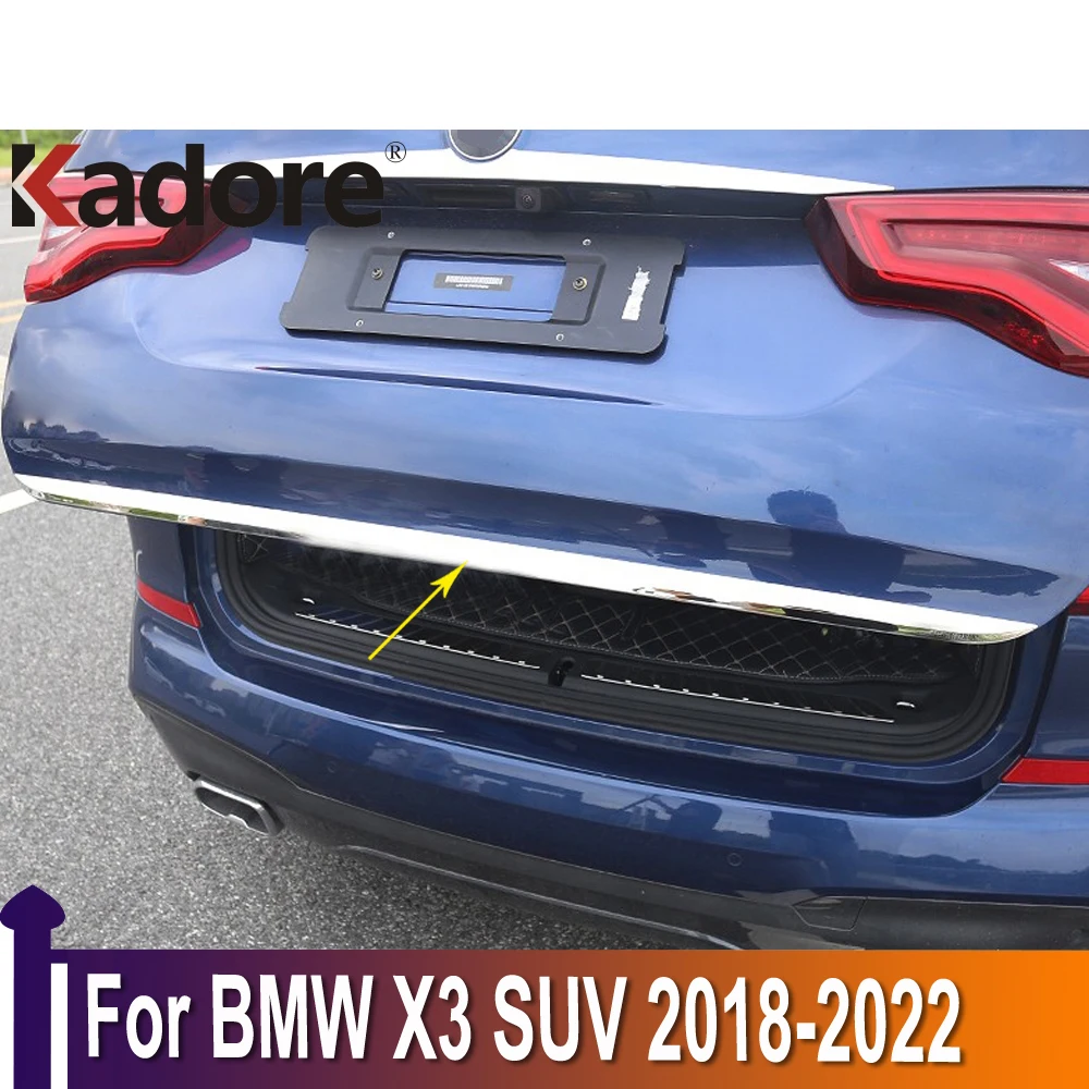 

For BMW X3 SUV 2018 2019 2020 2021 2022 Rear Door Trunk Lid Cover Trim Tailgate Boot Protection Strip Chrome Car Accessories